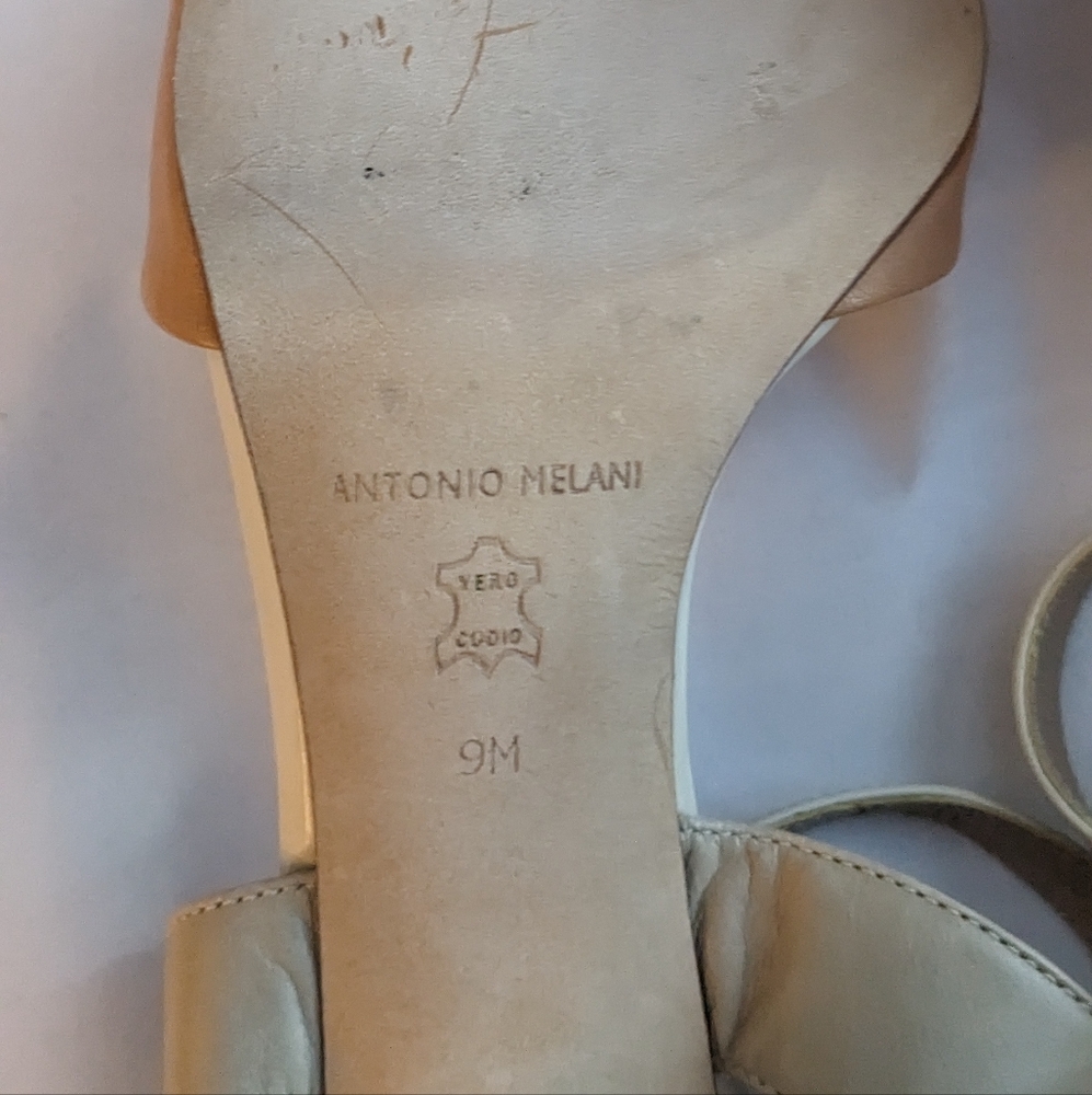 ANTONIO MELANI Neutral Strappy Heels - Picture 3 of 6